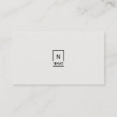 最小主義のモダンで粋で黒い灰色の名刺 名刺 (正面)