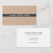 最小主義のモダンで素朴なクラフトの名刺 名刺 (正面/裏面)