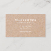 最小主義のモダンで素朴なクラフトの名刺 名刺 (裏面)