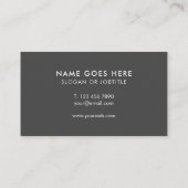 最小主義のモダンで素朴なクラフトの名刺 名刺 (裏面)