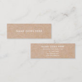 最小主義のモダンで素朴なクラフトの小型名刺 スキニー名刺 (正面/裏面)