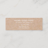 最小主義のモダンで素朴なクラフトの小型名刺 スキニー名刺 (裏面)