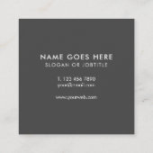 最小主義のモダンで素朴なクラフト正方形のBusinessCard スクエア名刺 (裏面)