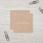 最小主義のモダンで素朴なクラフト正方形のBusinessCard