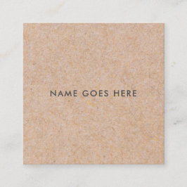 最小主義のモダンで素朴なクラフト正方形のBusinessCard スクエア名刺