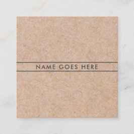 最小主義のモダンで素朴なクラフト正方形のBusinessCard スクエア名刺