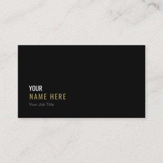 最小主義のモダンで黒い名刺をきれいにして下さい 名刺 (正面)