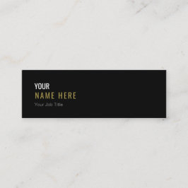 最小主義のモダンで黒い小型名刺をきれいにして下さい スキニー名刺