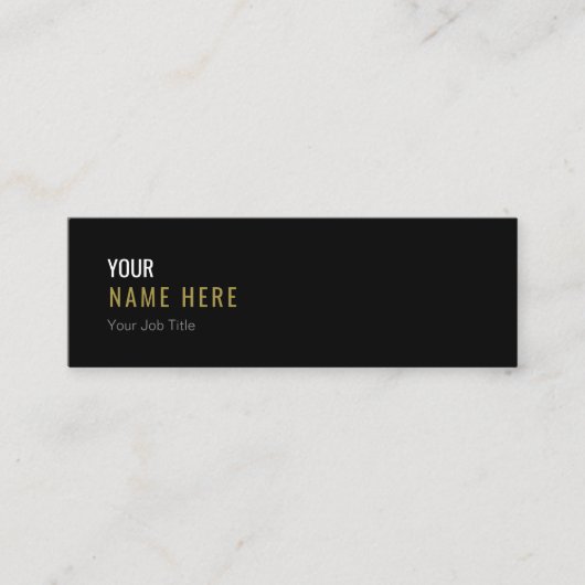 最小主義のモダンで黒い小型名刺をきれいにして下さい スキニー名刺 (正面)