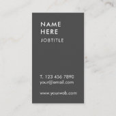 最小主義のモダンなクラフトの縦の名刺 名刺 (裏面)