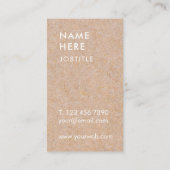 最小主義のモダンなクラフトの縦の名刺 名刺 (裏面)