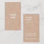 最小主義のモダンなクラフトの縦の名刺 名刺 (正面/裏面)