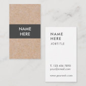 最小主義のモダンなクラフトの縦の名刺 名刺 (正面/裏面)