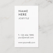 最小主義のモダンなクラフトの縦の名刺 名刺 (裏面)