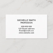 最小主義のモダンなパステル調ピンクの粋な名刺 名刺 (裏面)