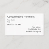 最小主義のモダンなペットサービス 名刺 (裏面)