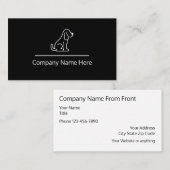 最小主義のモダンなペットサービス 名刺 (正面/裏面)