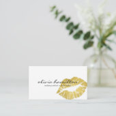 最小主義のモダンなメーキャップアーティストの名刺 名刺 (スタンド正面)