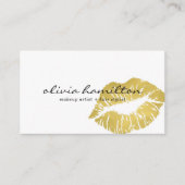 最小主義のモダンなメーキャップアーティストの名刺 名刺 (正面)