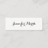 最小主義のモダンな原稿 スキニー名刺 (正面)