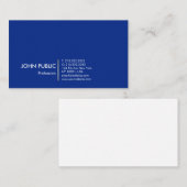 最小主義のモダンな専門のデザインの青の金ゴールド 名刺 (正面/裏面)