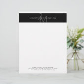 最小主義のモダンな専門のモノグラム レターヘッド (スタンド正面)