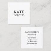 最小主義のモダンな専門の名刺 スクエア名刺 (正面/裏面)