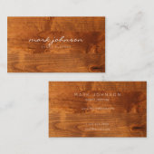 最小主義のモダンな専門の木製カード 名刺 (正面/裏面)