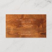 最小主義のモダンな専門の木製カード 名刺 (裏面)