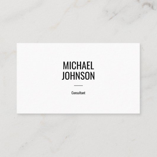 最小主義のモダンな専門の白い名刺 名刺 (裏面)
