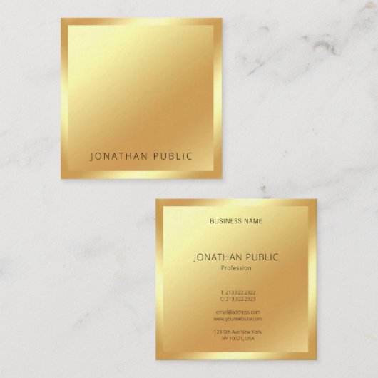 最小主義のモダンな専門の粋なテンプレートの上 スクエア名刺 (正面/裏面)