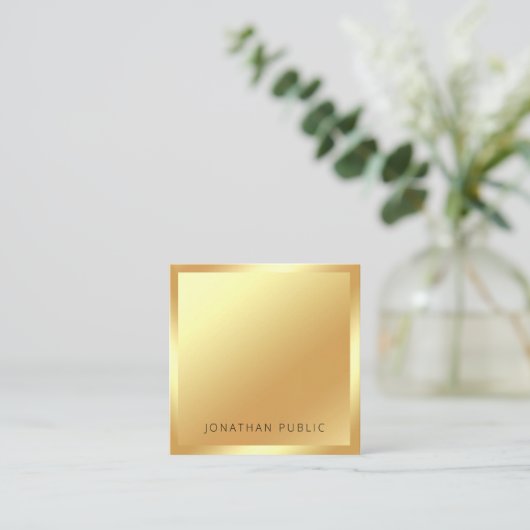 最小主義のモダンな専門の粋なテンプレートの上 スクエア名刺 (スタンド正面)