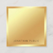 最小主義のモダンな専門の粋なテンプレートの上 スクエア名刺 (正面)