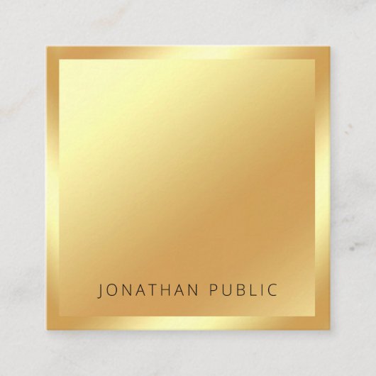 最小主義のモダンな専門の粋なテンプレートの上 スクエア名刺 (正面)