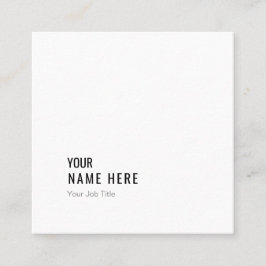 最小主義のモダンな白い四角の名刺をきれいにして下さい スクエア名刺
