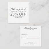 最小主義のモダンな紹介 紹介カード (正面/裏面)