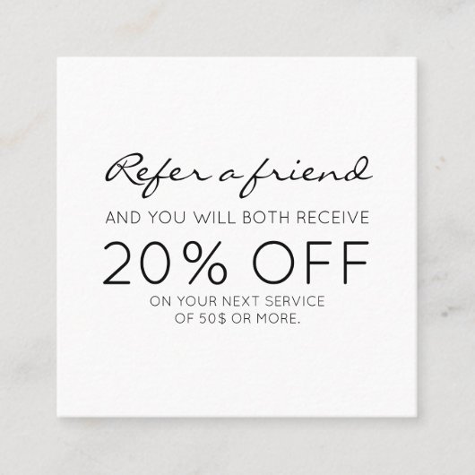 最小主義のモダンな紹介 紹介カード (正面)