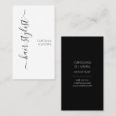 最小主義のモダンな美容師 名刺 (正面/裏面)