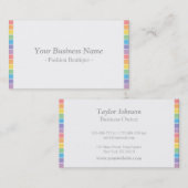 最小主義のモダンな虹のファッションのスタイリスト 名刺 (正面/裏面)