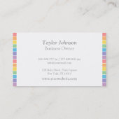 最小主義のモダンな虹のファッションのスタイリスト 名刺 (裏面)
