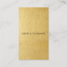 最小主義のモダンな金ゴールドの縦の名刺