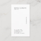 最小主義のモダンな金ゴールドの縦の名刺 名刺 (裏面)