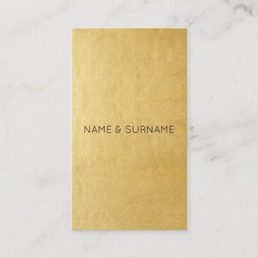最小主義のモダンな金ゴールドの縦の名刺 名刺 (正面)