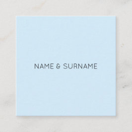 最小主義のモダンなBabyBlueの正方形の名刺 スクエア名刺