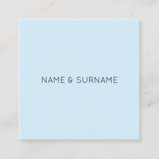 最小主義のモダンなBabyBlueの正方形の名刺 スクエア名刺 (正面)