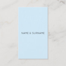 最小主義のモダンなBabyBlueの縦の名刺