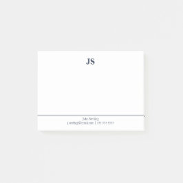 最小主義のモノグラムの白い濃紺 ポストイット