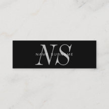 最小主義のユニークなタイプエラーのモノグラムの小型名刺