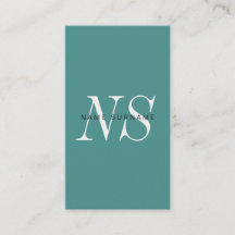 最小主義のユニークなモノグラムの縦の名刺