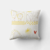 最小主義のライオン、カメ、ワニおよびキリン クッション (裏面)